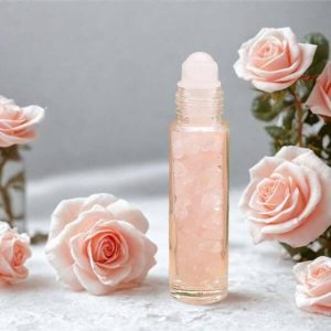 Roll on de cristaux - quartz rose
